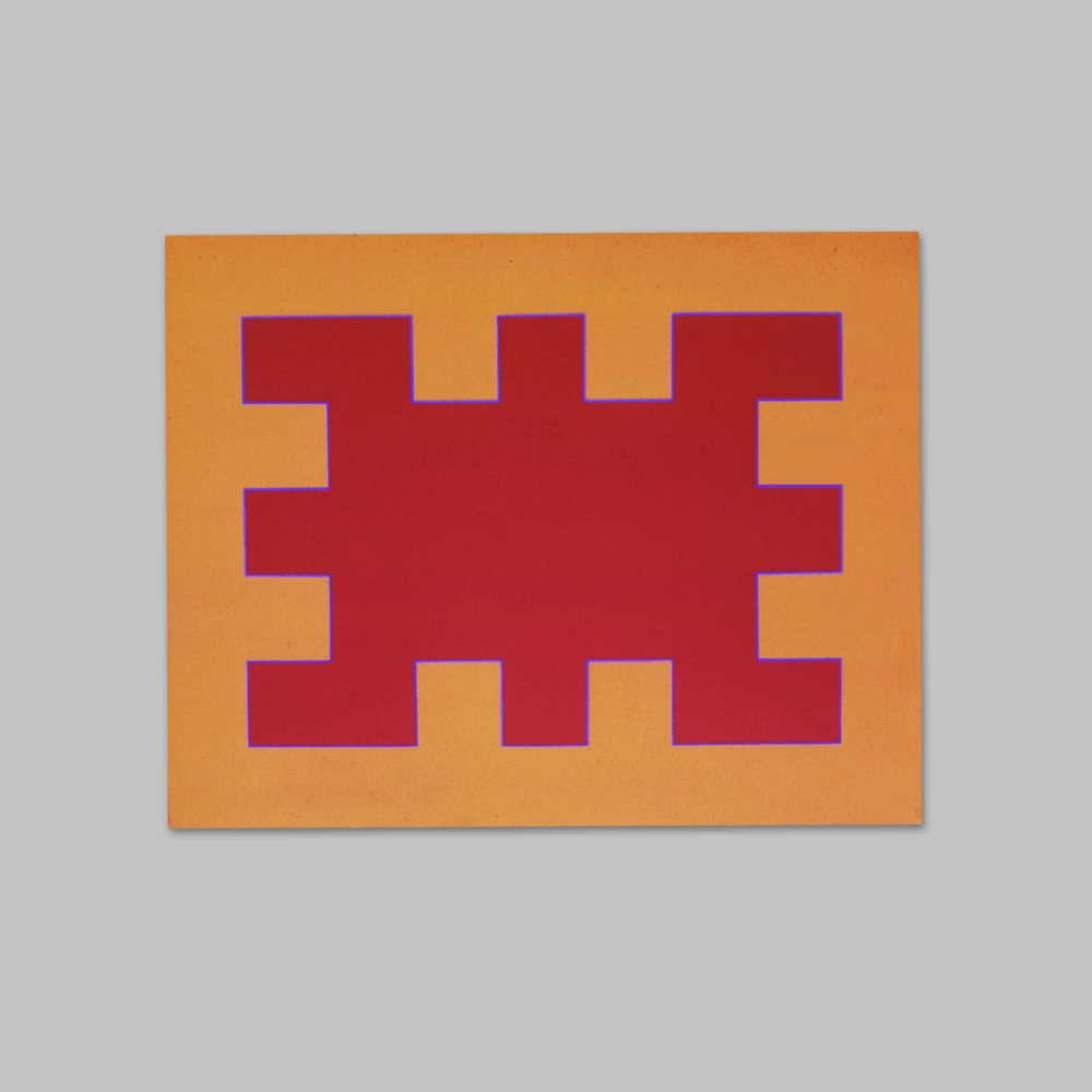 Robert Huot - Oglala Grid / 1964 / Acrylic on Canvas / 70” by 90”