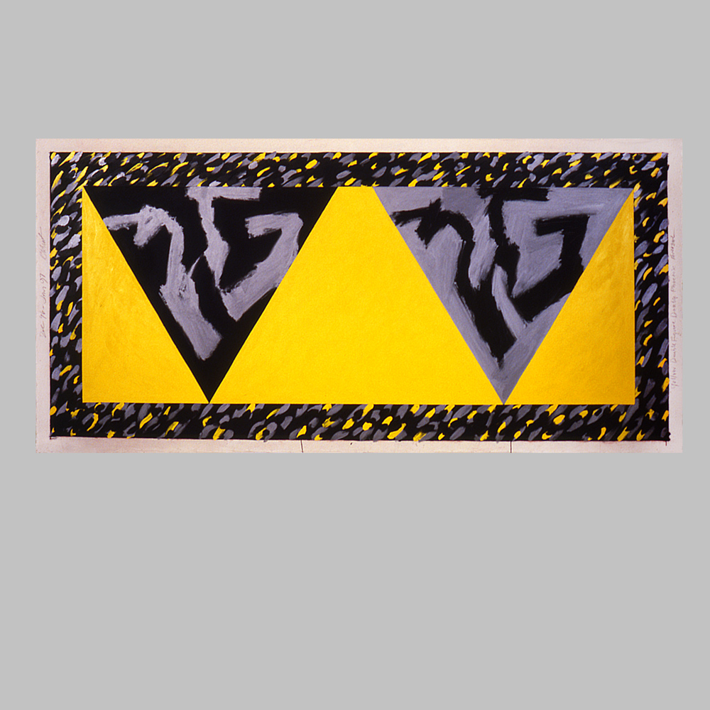 Robert Huot - D.F. Yellow Double Phoenix / 1996-97 / 93" x 182"
