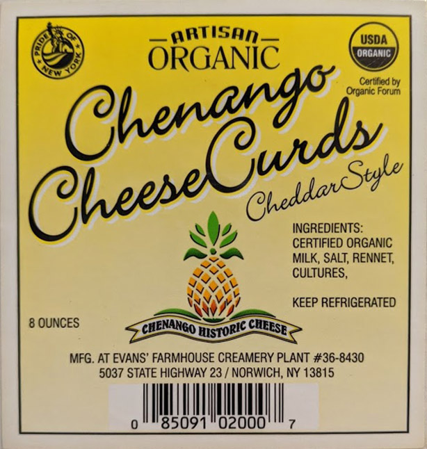 Chenango Cheese Project - Label