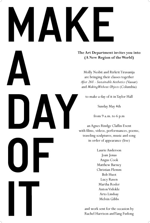 Bob Huot at Taylor Hall with Vassar College Art Department "Make a Day of It" May 4 2025